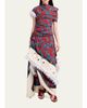 Proenza Schouler Bodine Asymmetric Draped Grommet Fringe High-Low Dress - 2