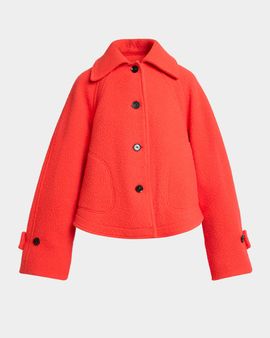 Proenza Schouler Clarice Textured Wool Trapeze Jacket