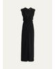 Proenza Schouler Geraldine Plunging Double Crepe Sleeveless Maxi Dress - 1