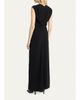 Proenza Schouler Geraldine Plunging Double Crepe Sleeveless Maxi Dress - 3