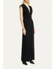 Proenza Schouler Geraldine Plunging Double Crepe Sleeveless Maxi Dress - 4