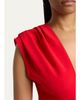Proenza Schouler Geraldine Plunging Gathered-Shoulder Sleeveless Maxi Dress - 5
