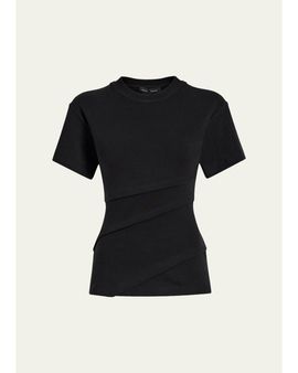 Proenza Schouler Hilma Pleated Cotton-Blend Top