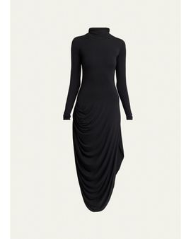 Proenza Schouler Imogen Draped Turtleneck Dress