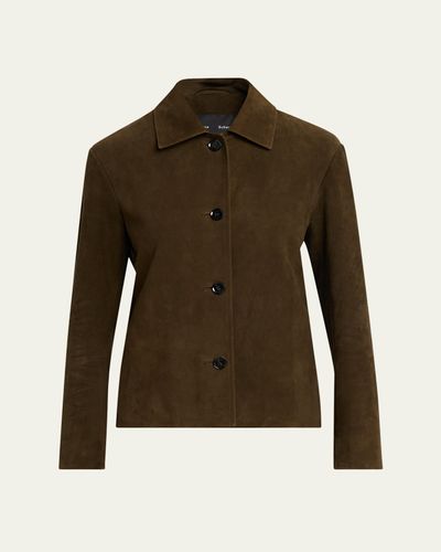 Proenza Schouler Irine Single-Breasted Suede Jacket