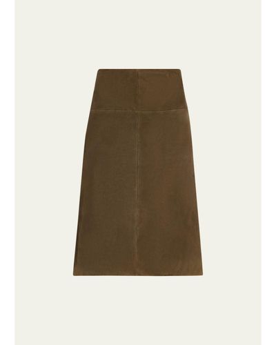 Proenza Schouler Irine Suede Midi Skirt