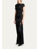 Proenza Schouler Isaline Draped Satin Off-The-Shoulder Column Maxi Dress - 4