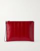 PROENZA SCHOULER Leather intarsia leather-trimmed suede pouch - 1
