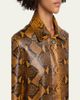 Proenza Schouler Leticia Python-Printed Leather Coat - 5