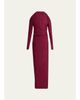 Proenza Schouler Lina Crushed Silk Habotai Long-Sleeve Halter Gown - 1
