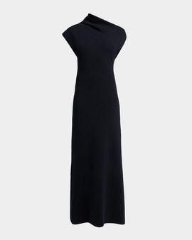 Proenza Schouler Lothea Asymmetric Merino Wool Knit Maxi Dress