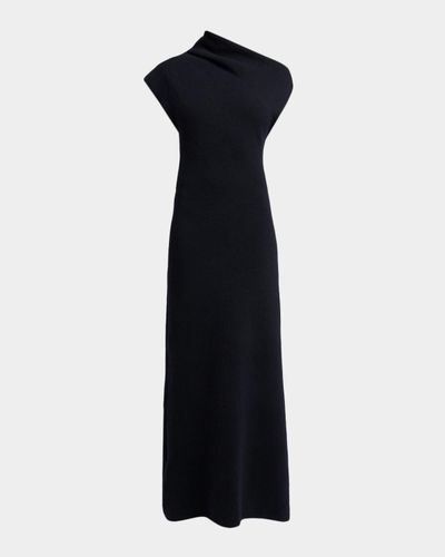 Proenza Schouler Lothea Asymmetric Merino Wool Knit Maxi Dress