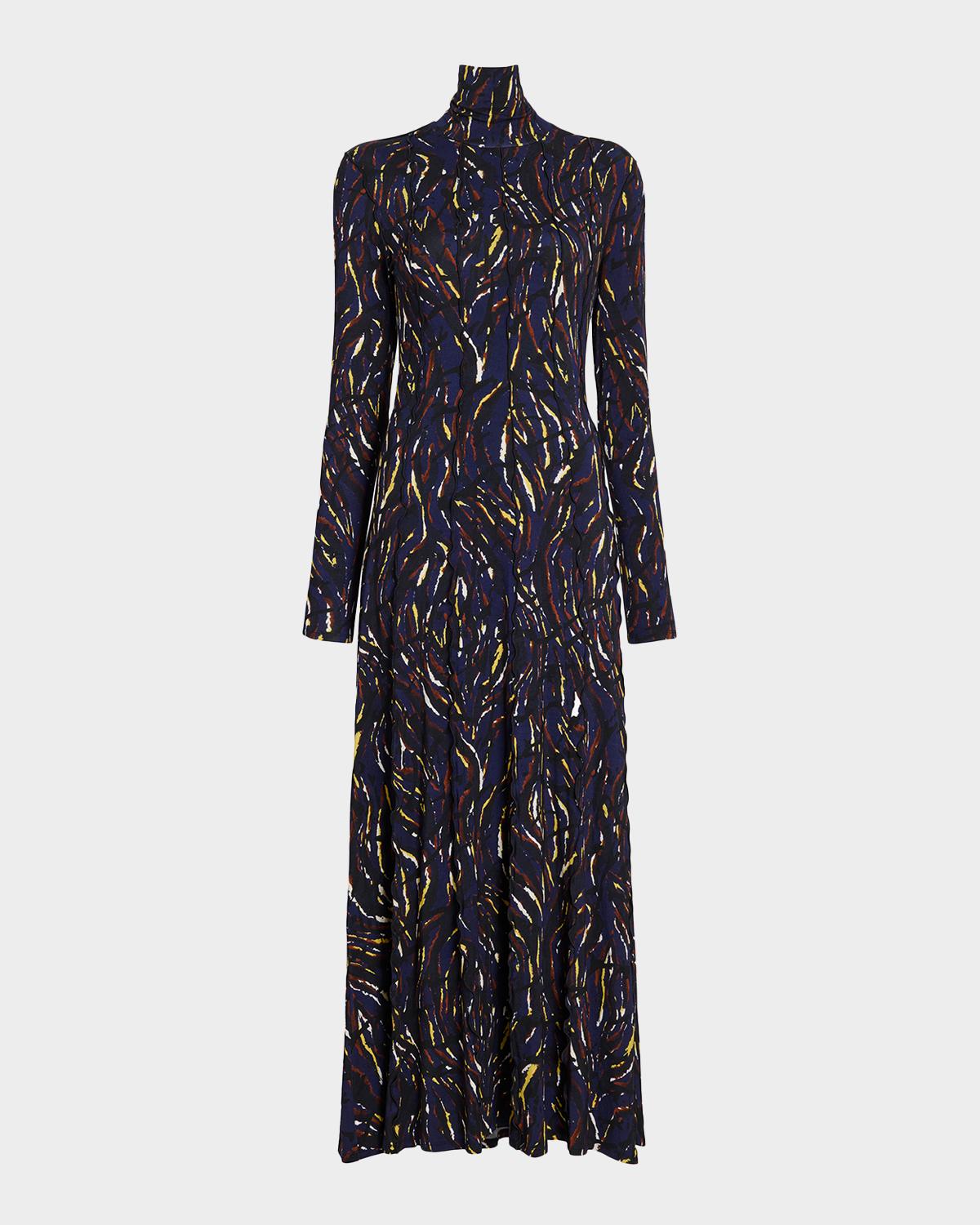 Proenza Schouler Mabel Jersey Turtleneck Maxi Dress