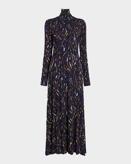 Proenza Schouler Mabel Jersey Turtleneck Maxi Dress
