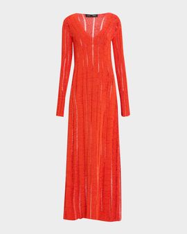 Proenza Schouler Maelle Maxi Dress in Sheer Viscose