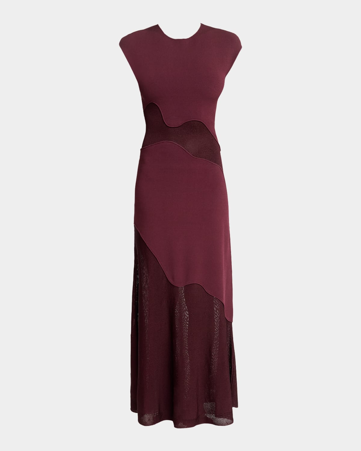 Proenza Schouler Maissa Cap-Sleeve Abstract Paneled Maxi Dress