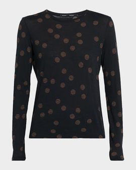 Proenza Schouler Mia Polka-Dot Cotton Top