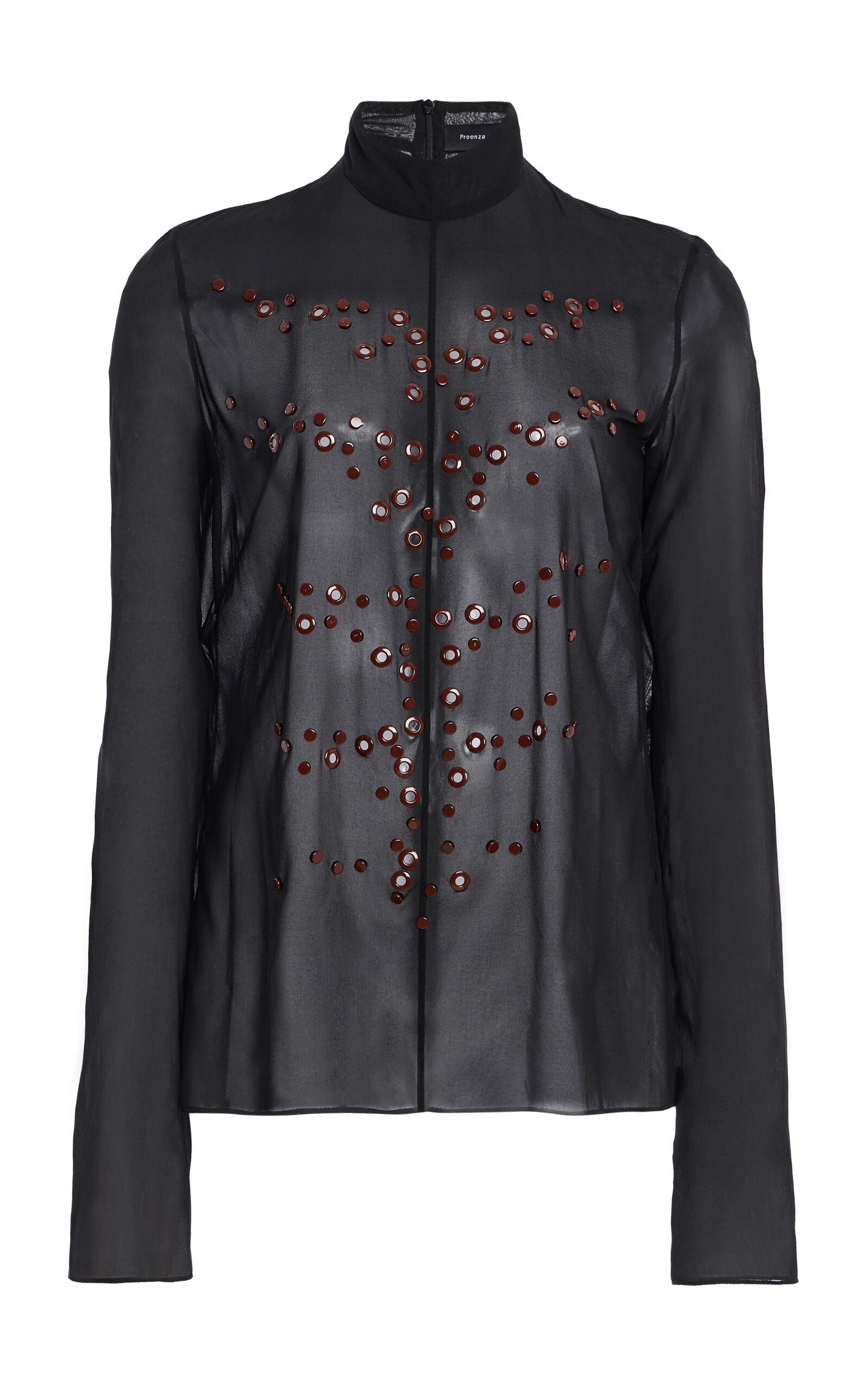 Proenza Schouler Proenza Schouler Ailani Embellished StretchSIlk Top
