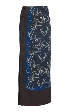Proenza Schouler Proenza Schouler Anais Printed Stretch Cady Maxi Skirt
