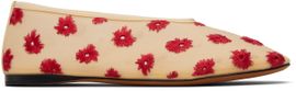 Proenza Schouler Proenza Schouler Beige Tee Embroidered Ballerina Flats