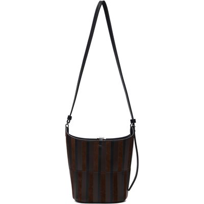 Proenza Schouler Proenza Schouler Black & Brown Mini Intarsia Bucket Tote