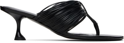 Proenza Schouler Proenza Schouler Black Cable T-Strap Heeled Sandals