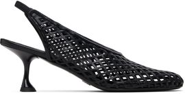 Proenza Schouler Proenza Schouler Black Tee Perforated Slingback Heels