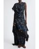 Proenza Schouler Proenza Schouler Bodine Asymmetric Fringe Cowl Neck Dress - 1