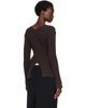 Proenza Schouler Proenza Schouler Brown Valeria Cardigan - 3