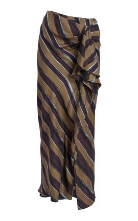 Proenza Schouler Proenza Schouler Cella Printed Crepe Twill Midi Skirt