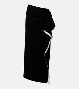 Proenza Schouler Proenza Schouler Cella ruffled crÃªpe maxi skirt