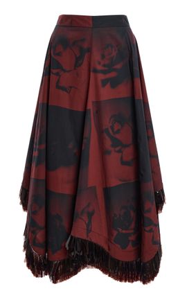 Proenza Schouler Proenza Schouler Constanza Fringed Cotton Midi Skirt