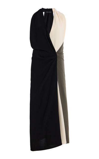 Proenza Schouler Elsa Draped Crepe Midi Dress