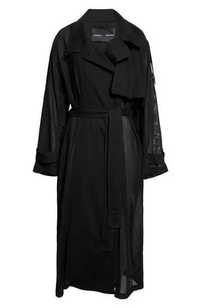 Proenza Schouler Proenza Schouler Esha Sheer Wool Trench Coat