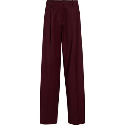 Proenza Schouler Proenza Schouler Halima Pleat Front Wool Blend Gabardine Pants