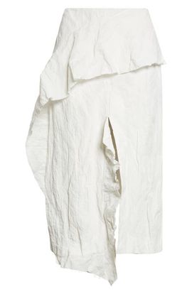 Proenza Schouler Proenza Schouler Hansly Crinkle Cotton Blend Midi Skirt