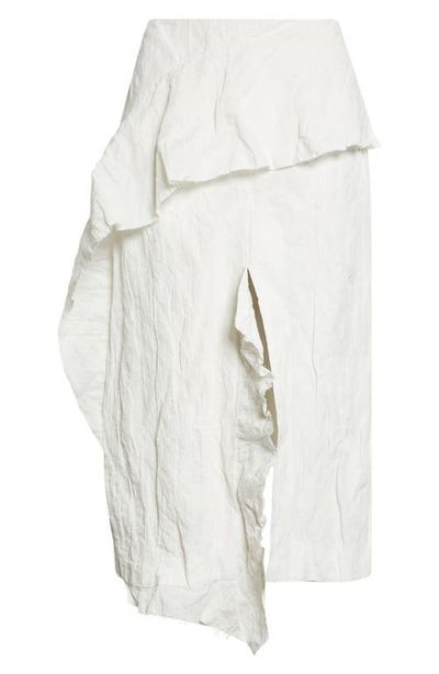 Proenza Schouler Proenza Schouler Hansly Crinkle Cotton Blend Midi Skirt