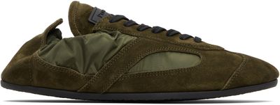 Proenza Schouler Proenza Schouler Khaki Nylon & Calfsuede Soft Track Sneakers