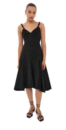 Proenza Schouler Proenza Schouler Leo Dress In Classic Cotton Shirting Black