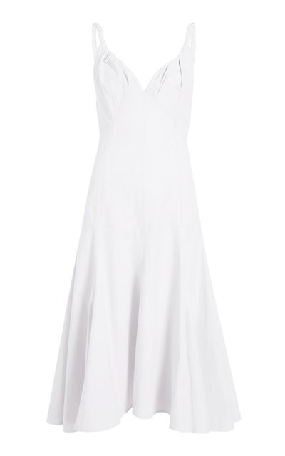 Proenza Schouler Proenza Schouler Leo Twisted Cotton Midi Dress
