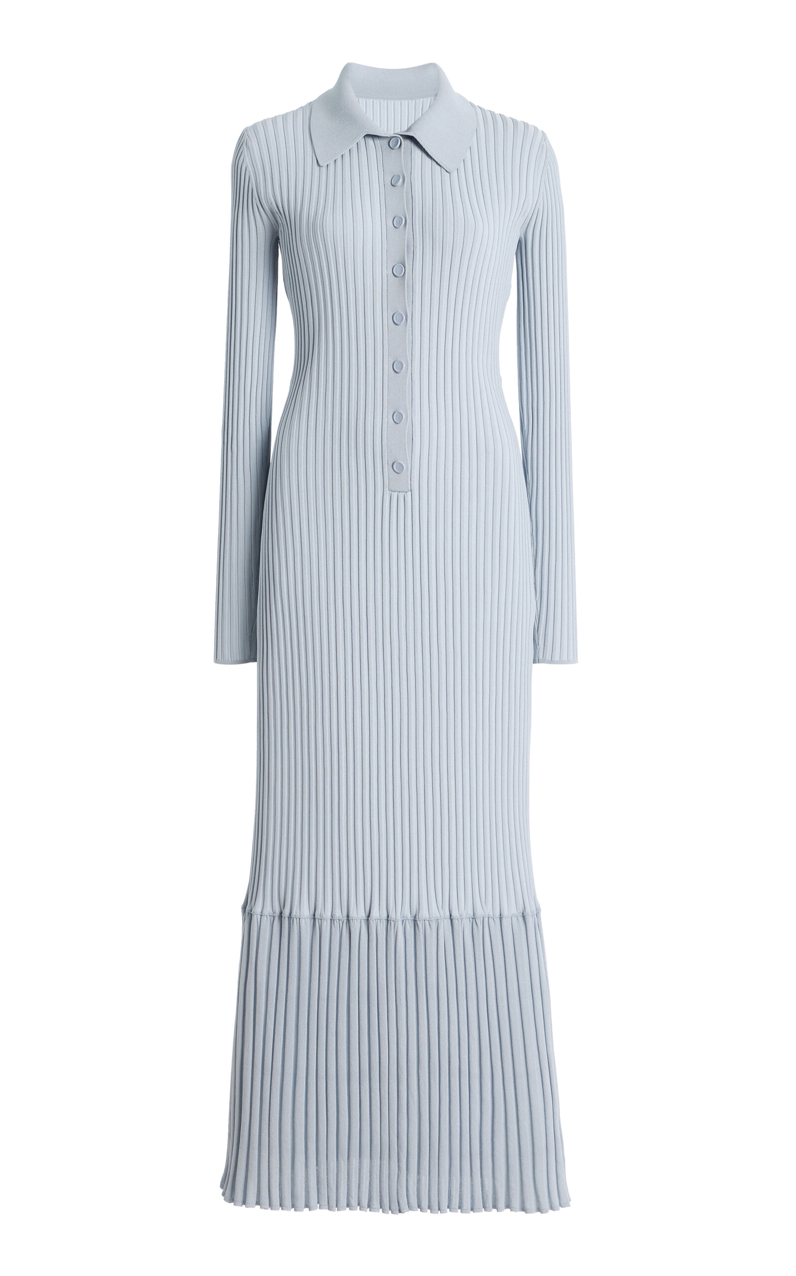 blue proenza schouler dress Devyn Dress in Matte Double Crepe Powder Blue