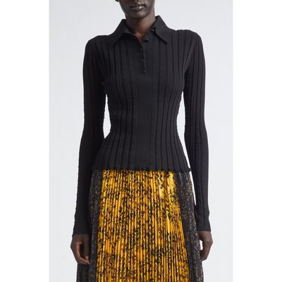 Proenza Schouler Proenza Schouler Monet Fine Bobble Knit Long Sleeve Top