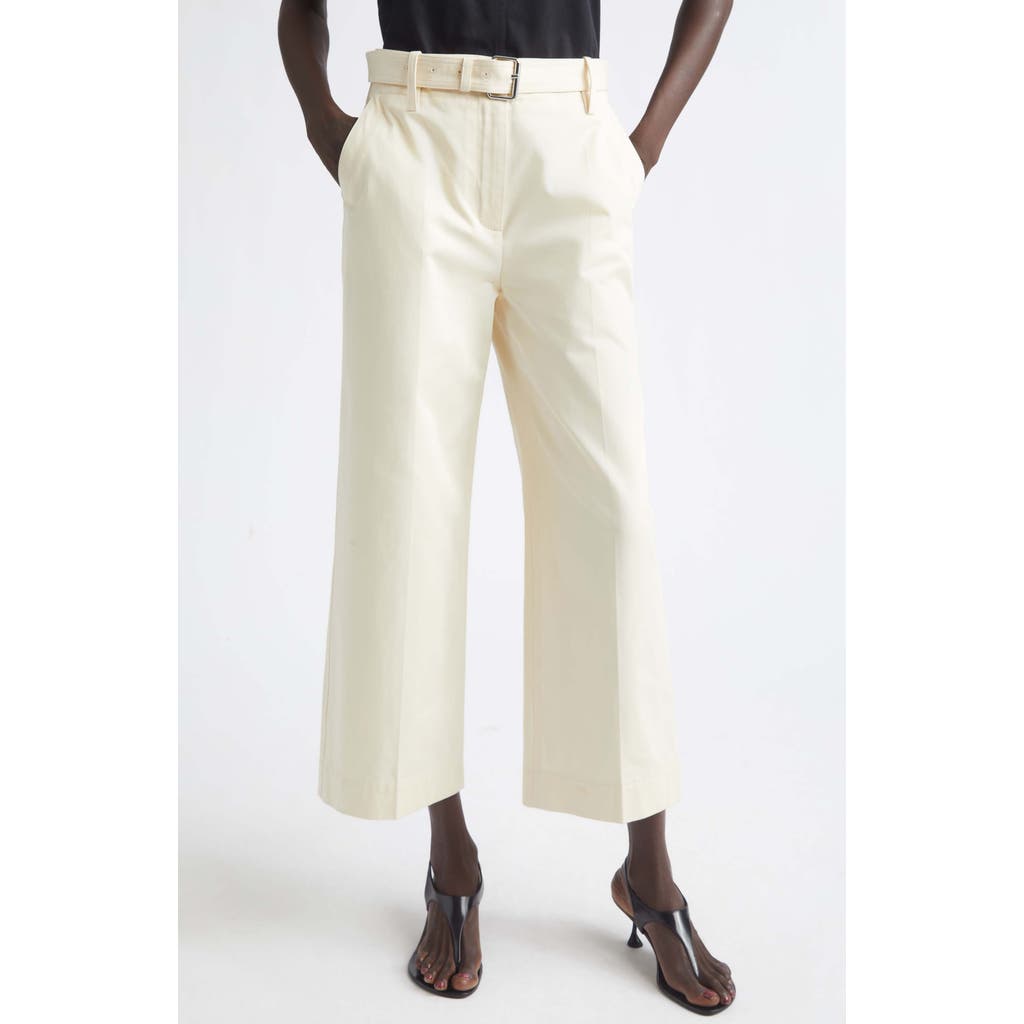 Proenza Schouler Proenza Schouler Nila Belted Cotton Drill Crop Straight Leg Pants