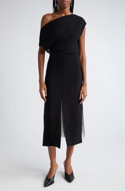 Proenza Schouler Proenza Schouler Rosa Off the Shoulder Matte Crepe Midi Dress