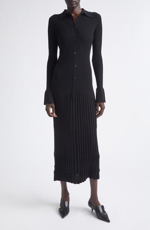 Proenza Schouler Proenza Schouler Rosario Point Collar Ribbed Midi Dress
