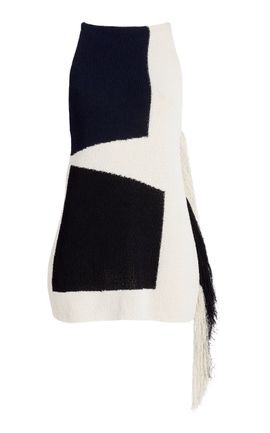 Proenza Schouler Proenza Schouler Saskia Fringed IntarsiaKnit Top