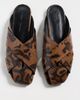 Proenza Schouler Proenza Schouler Slant Cross Slides In Embossed Python Ochre Multi - 5