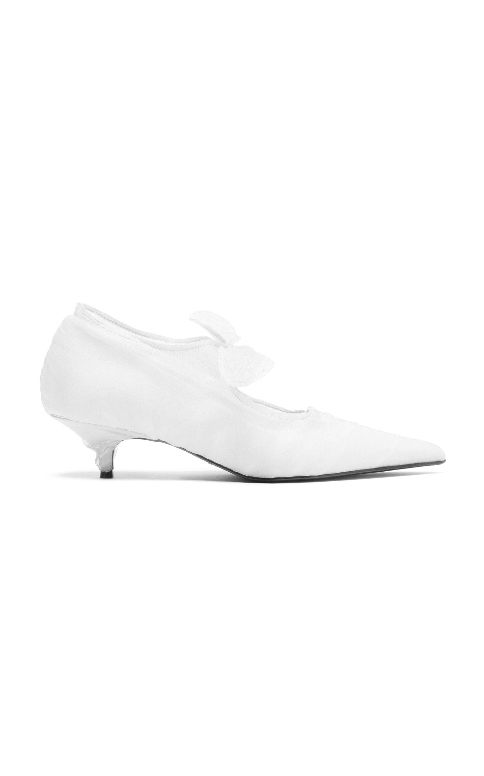 Proenza Schouler Proenza Schouler Slash Organza Pumps White IT 36
