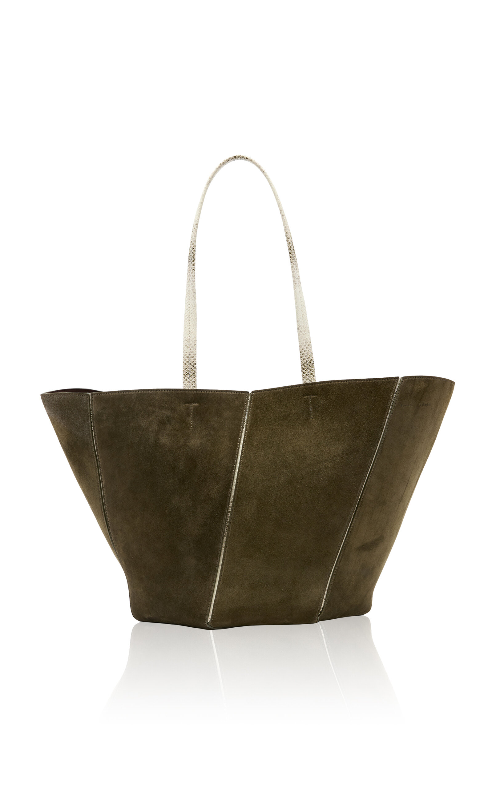 Proenza Schouler Proenza Schouler Soft Suede And Printed Ayers Hex Tote