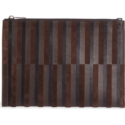 Proenza Schouler Proenza Schouler Stripe Zip Leather Pouch